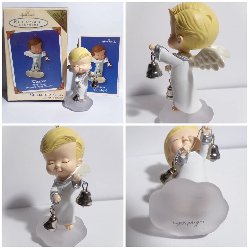 2002 Hallmark Ornament Mary's Angel Willow #15 Repaint Register to Win QX8013C